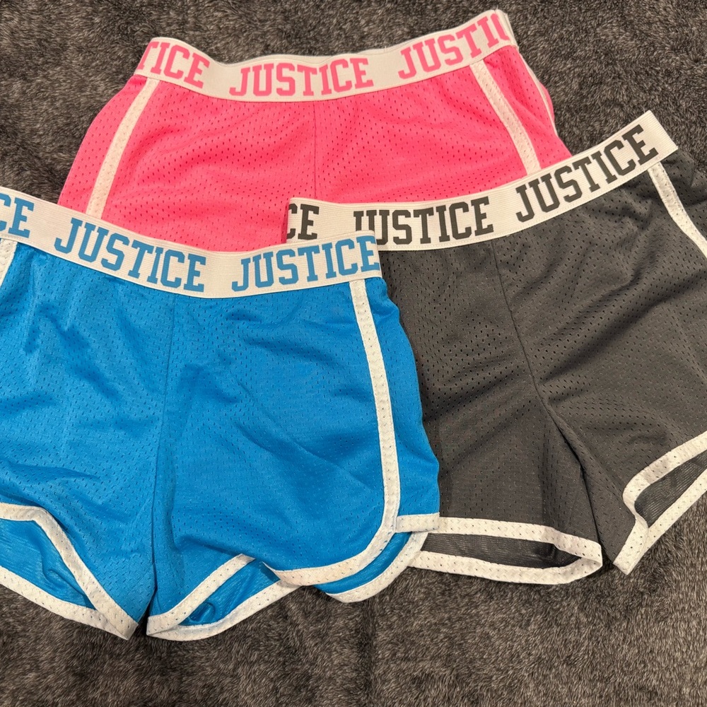 Justice‎ mesh shorts ( 3 pairs)